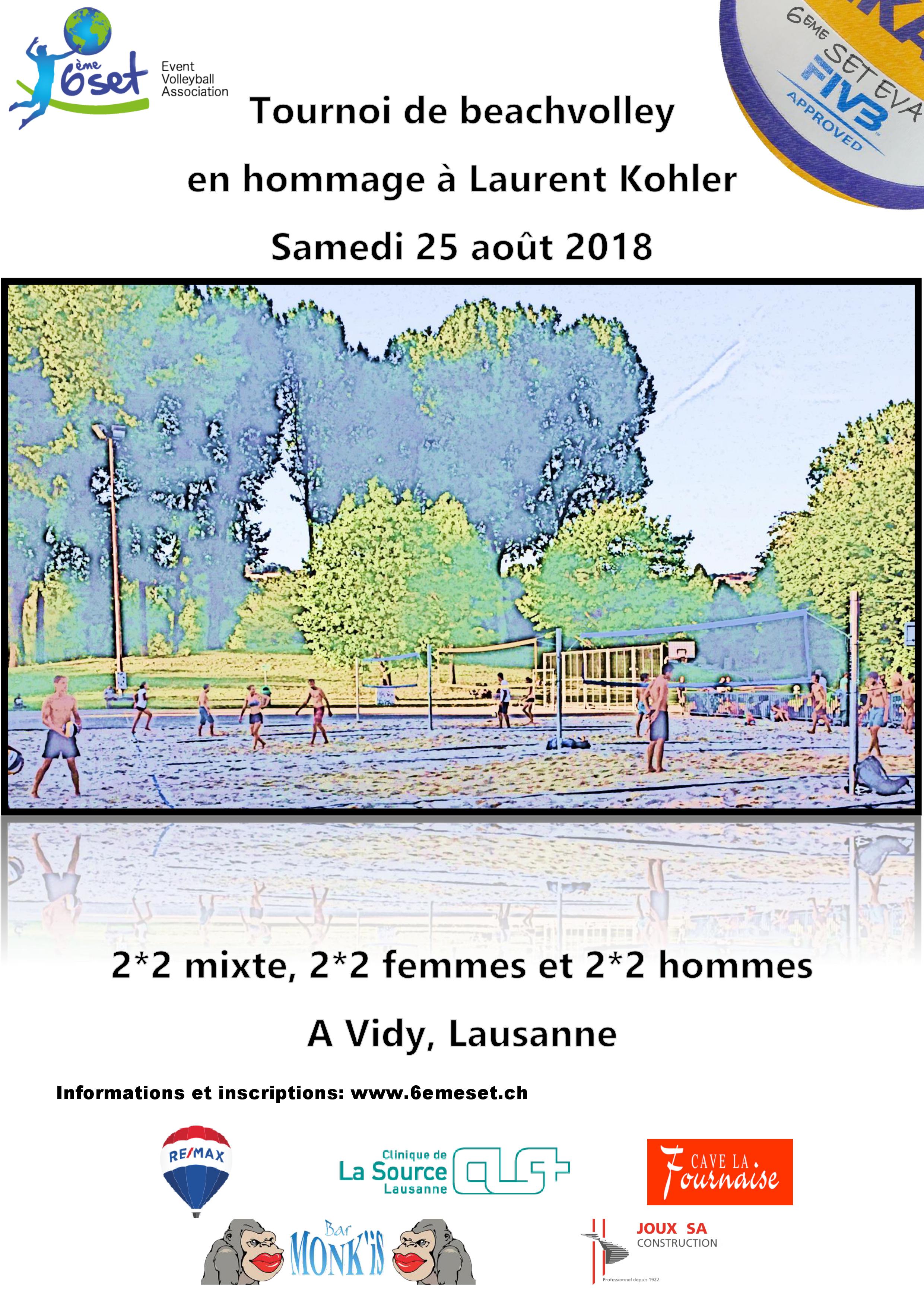 Tournoi de beach, Vidy, 25 août 2018