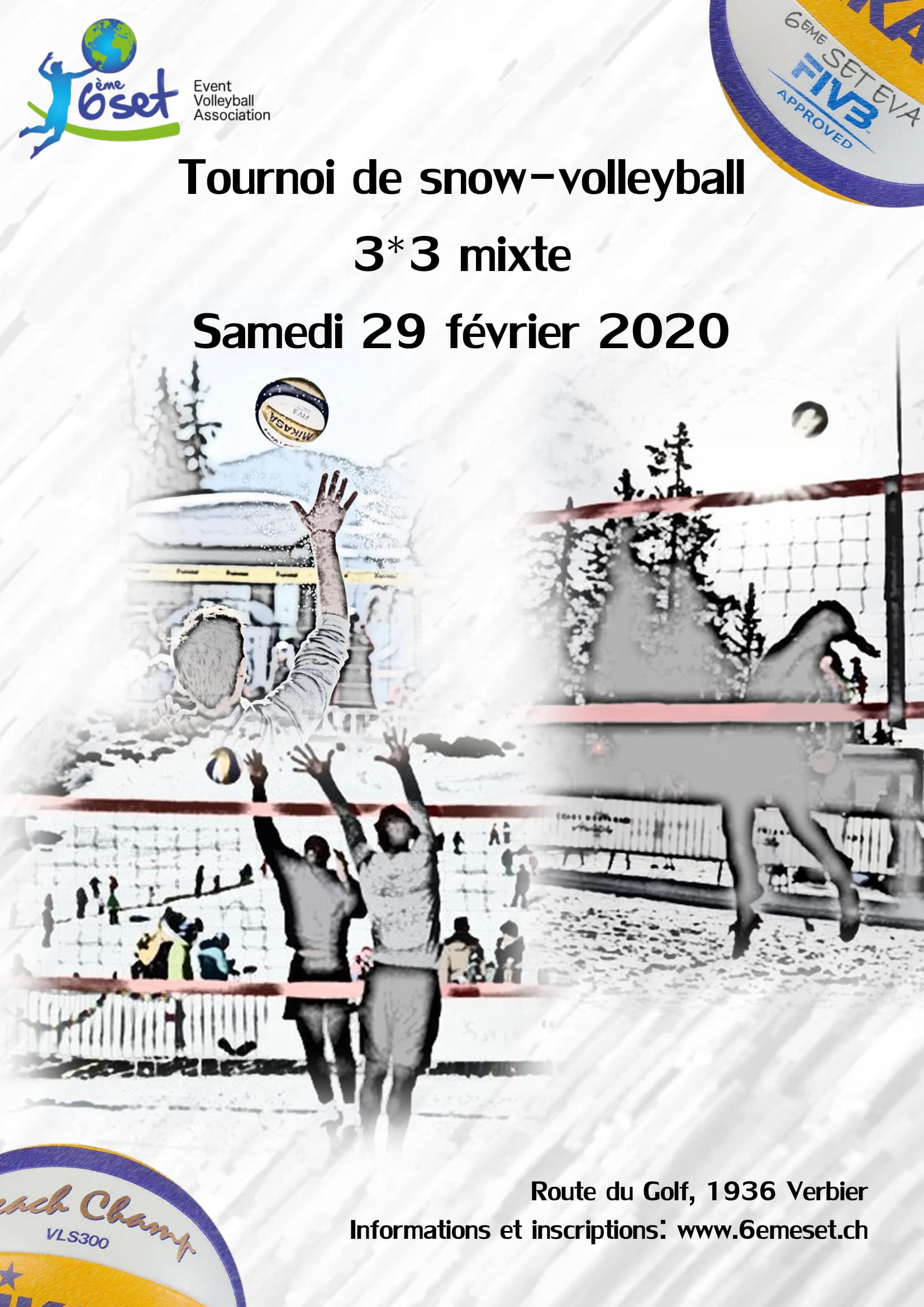 Tournoi de snow-volley, Verbier, 29 février 2020